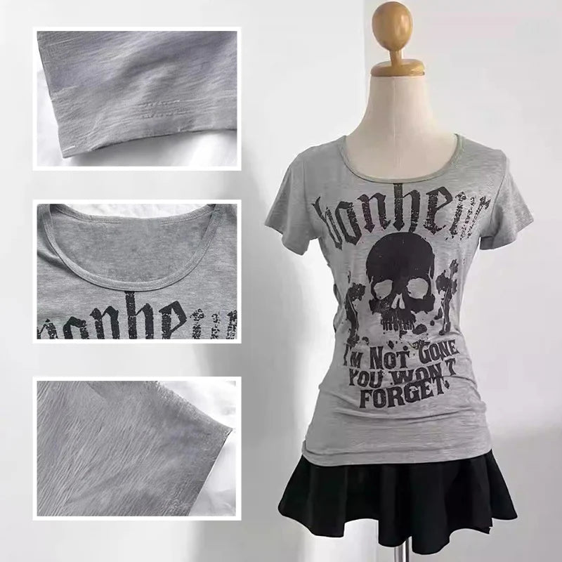 Skeleton Letter Print Top