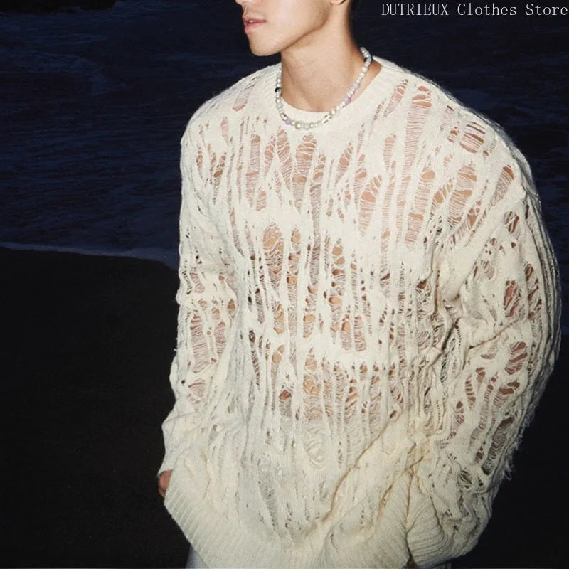 Openwork Long-sleeved T-Shirt