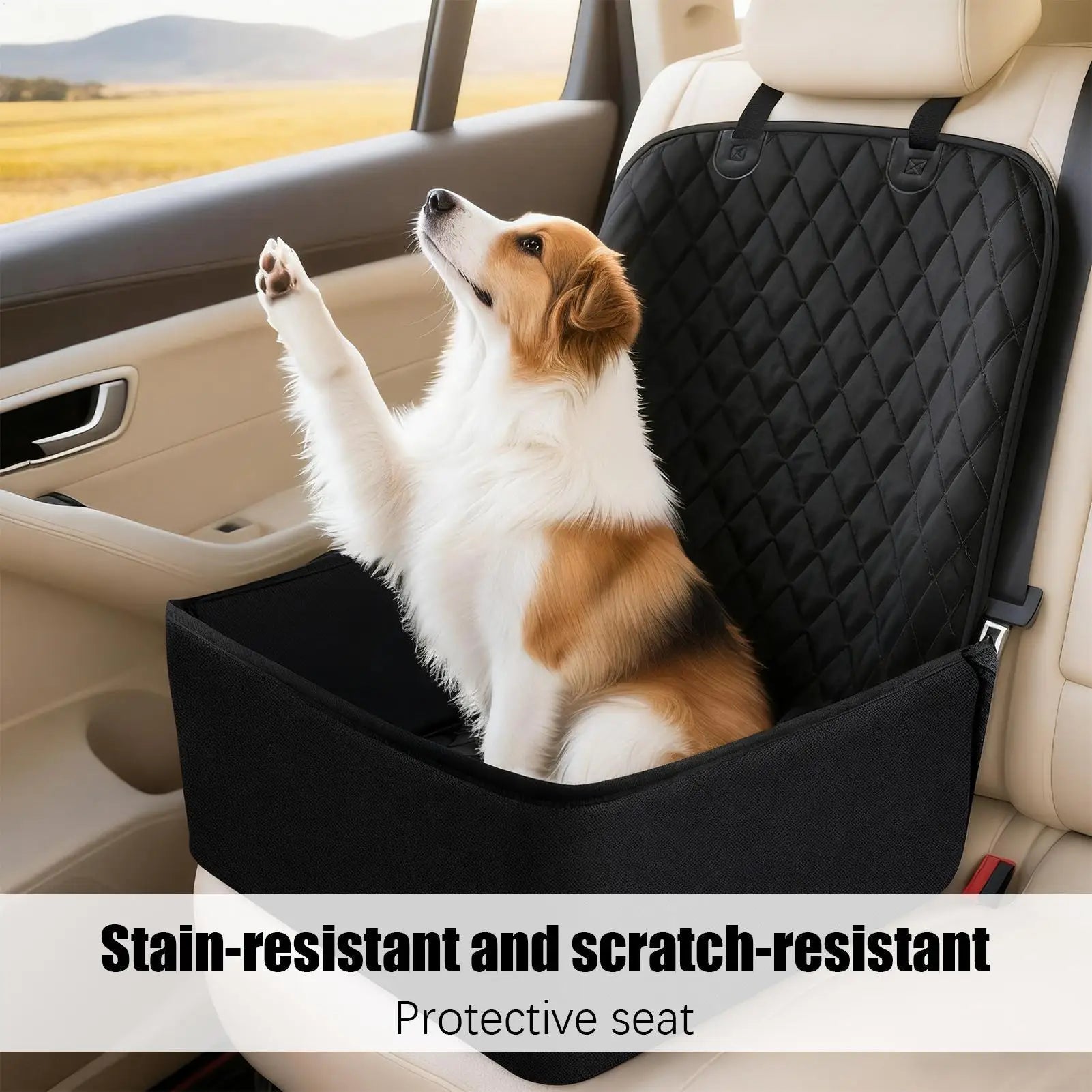 Waterproof Dog Booster Car Seat Large Pet Seat Cover For Cars Easy Clean Booster Cushion Carrier Cover For Bed Suv Truck