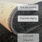 Shag Living Room Silk Wool Carpet