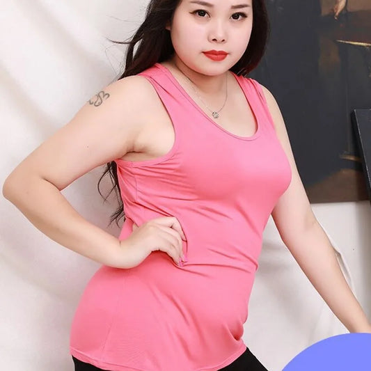 Solid Color Loose Sleeveless Tank