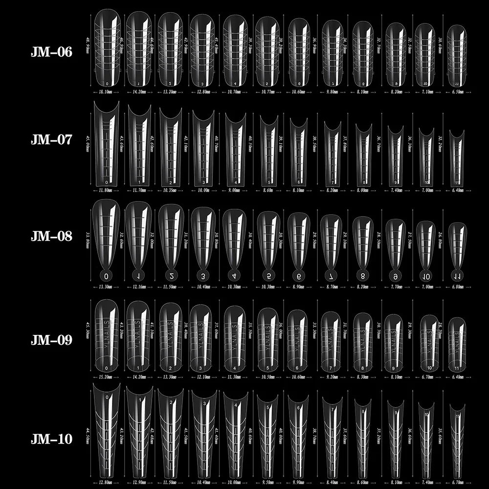 Fake Nail Forms Tips UV Gel For Extension Building Gel Polish Fake Artificial Tool 60pcs