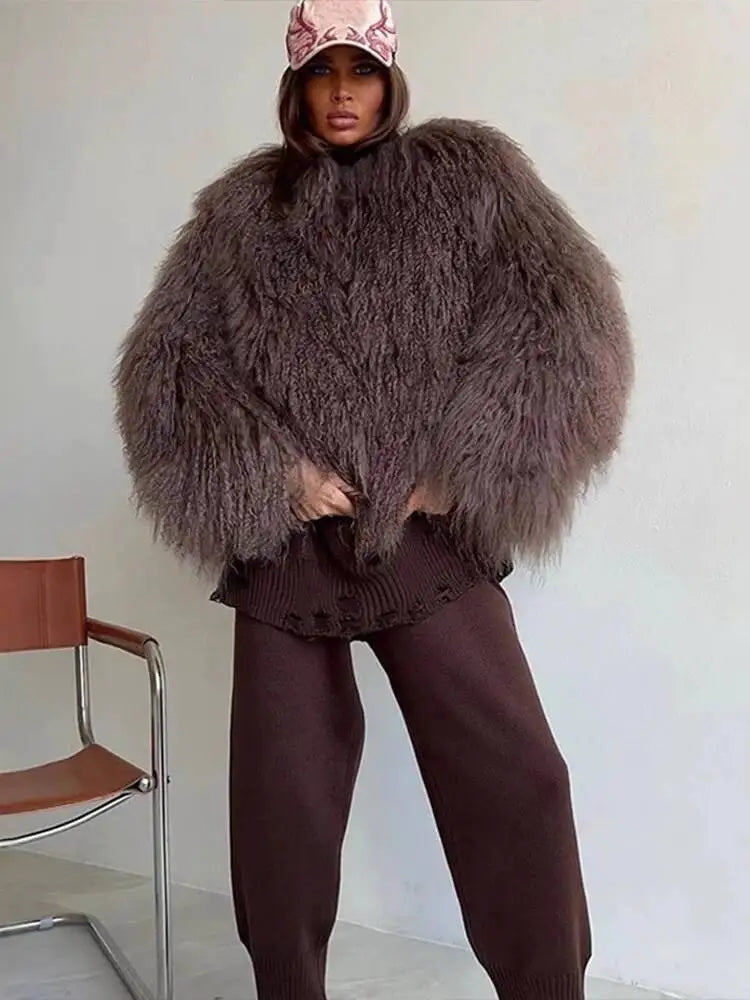 DEAT Faux Fur Coat