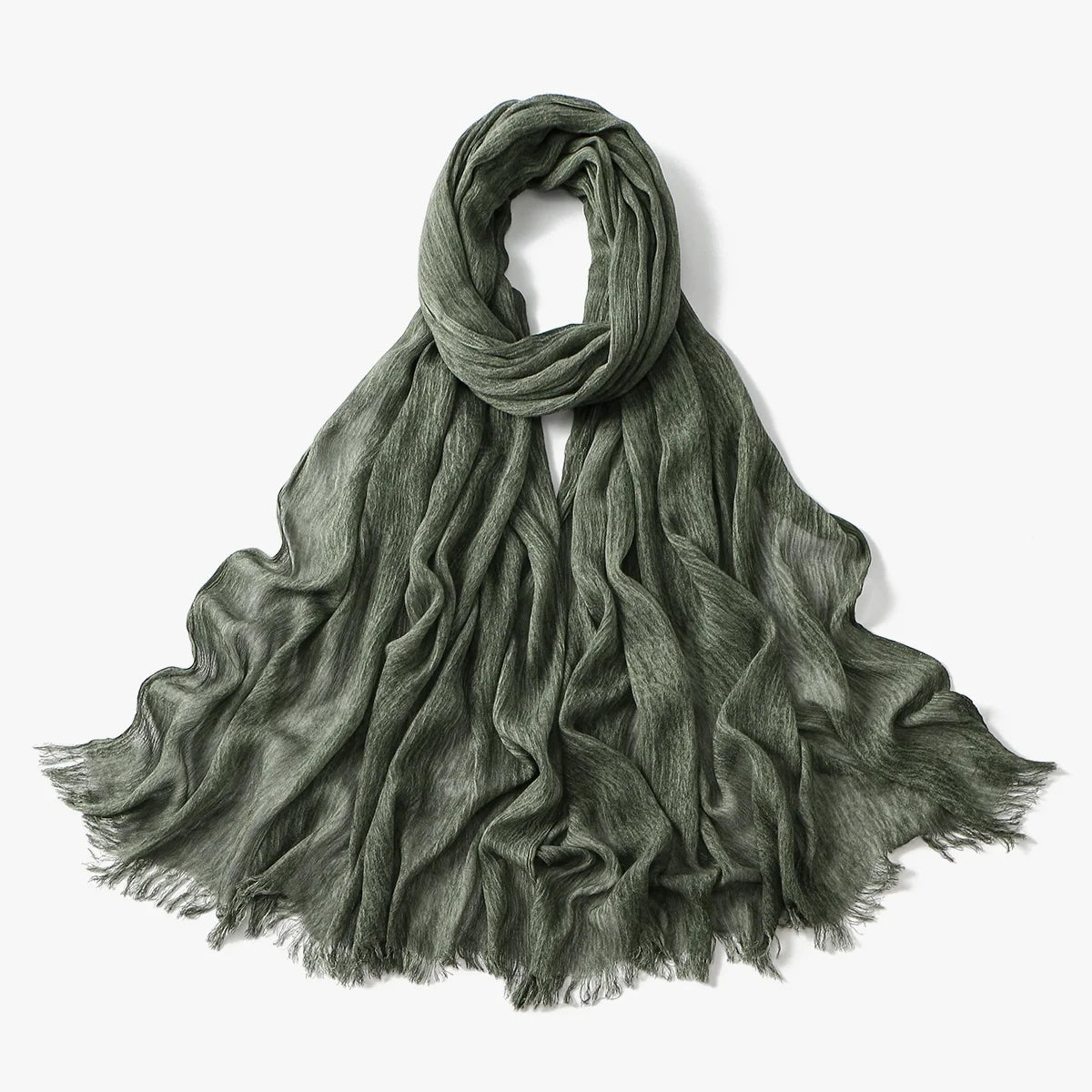 Fashion Muslim Woman Cotton Rayon Hijab Scarf Ramadan Wrinkle Headband Shawls Lady Long Wrap Islam Turban Headscarf 190*80cm