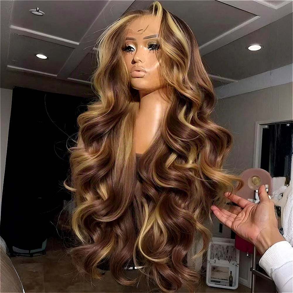 Honey Blonde Ombre Brazilian Body Wave Wig