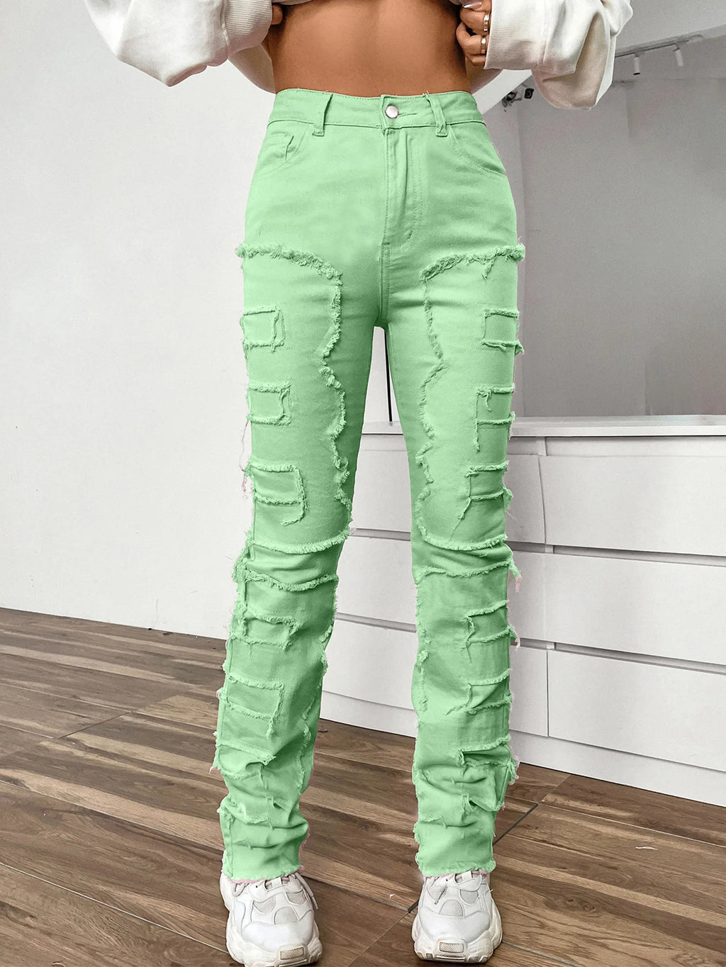 Denim Straight Pants