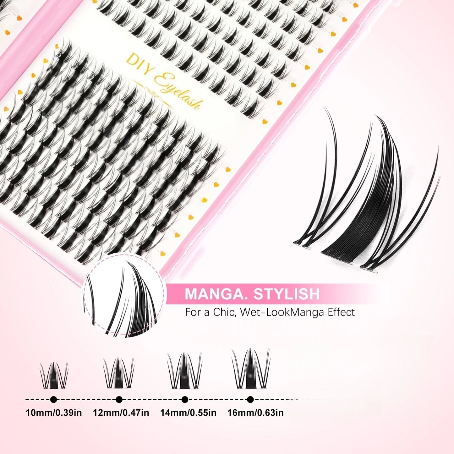 32 Rows Cartoon Eyelashes, Includes Various Styles Such As Cartoon, Anime Natural Style Eyelashes, Fairy Style , Suitable For Be