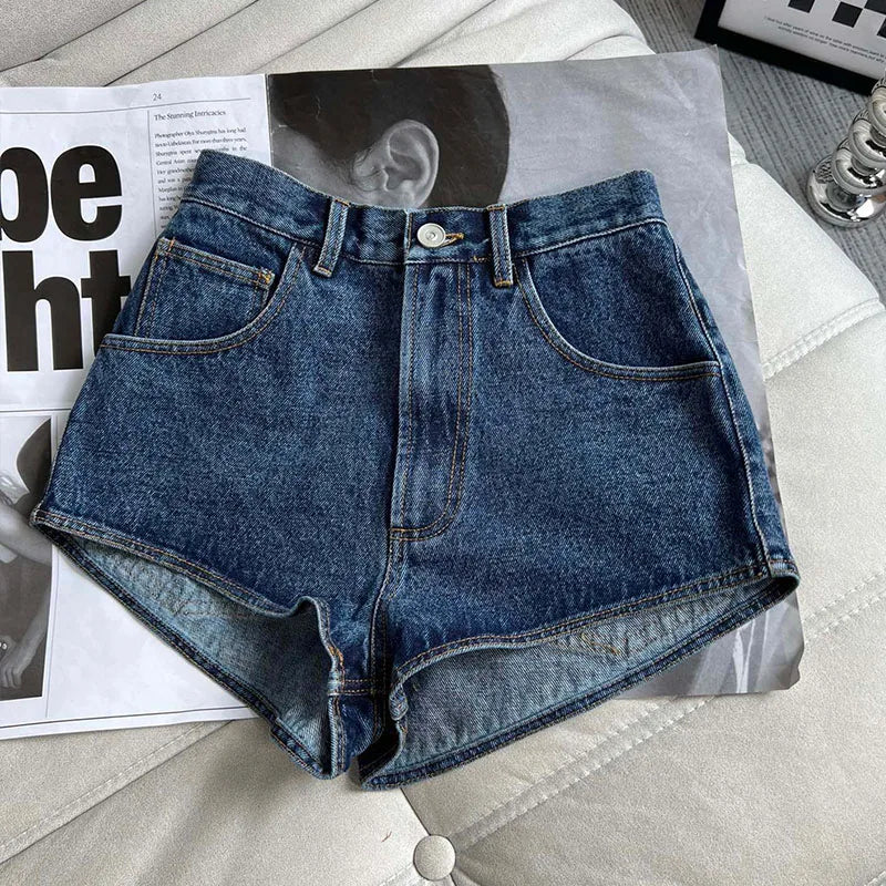 High Waist Slim Wide Leg Shorts