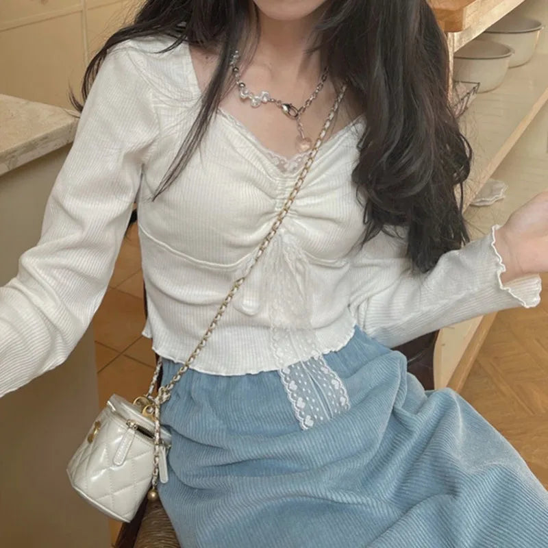 Lace Pleated Tee