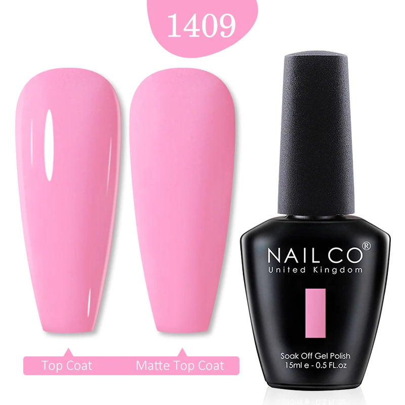 NAILCO 15ml Nail Gel Polish Winter Nude Colors Hybrid Gel Varnish Manicure UV Gel Nail Polish Primer Top Base Coat LED Nails Art