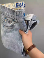 Embroidered Slim Fit Jeans