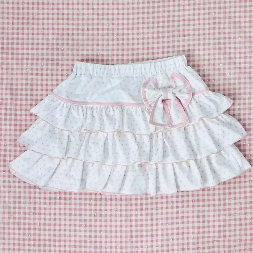 Wave Point Printing Mini Skirt