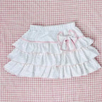 Wave Point Printing Mini Skirt