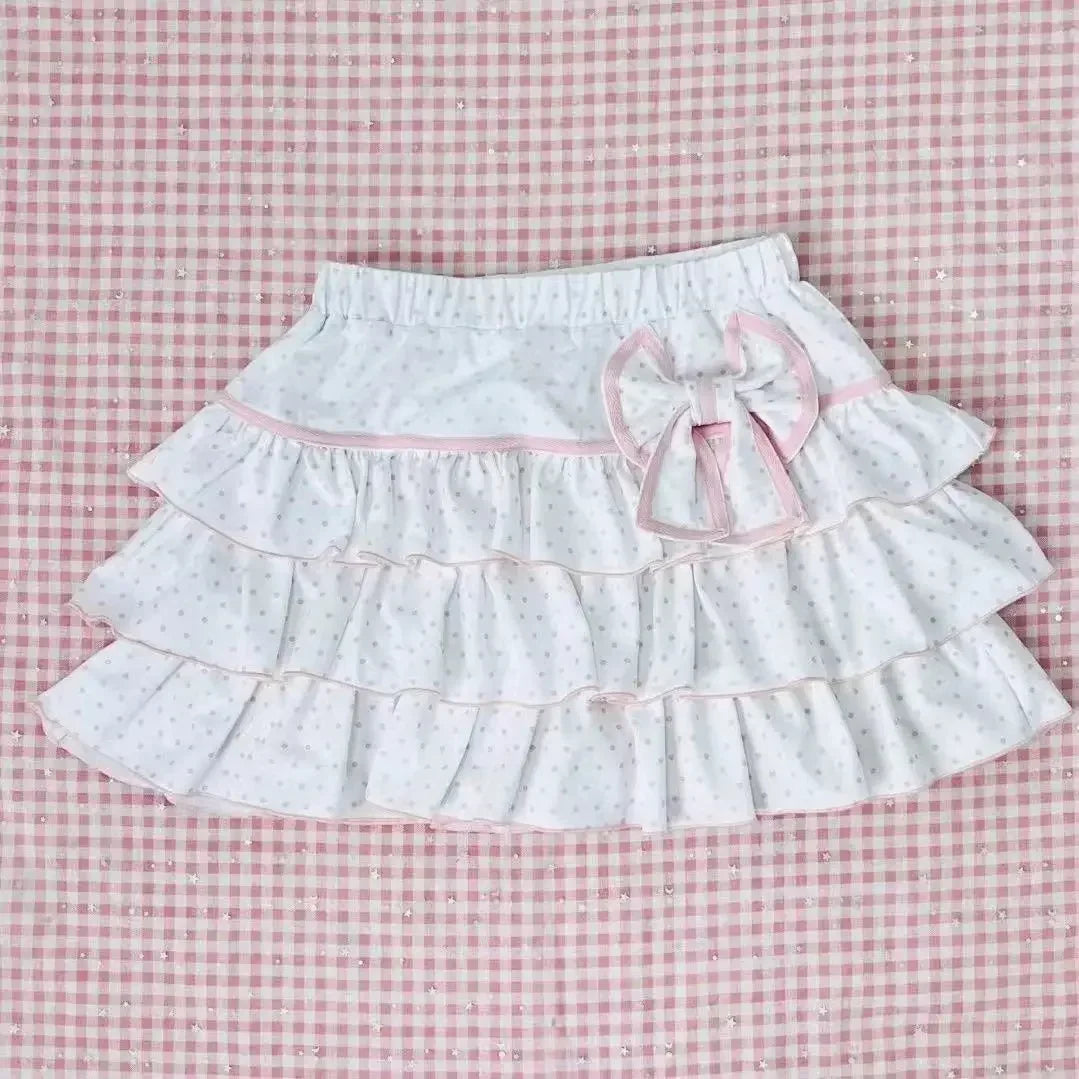 Wave Point Printing Mini Skirt