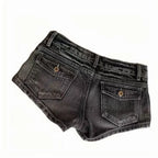Washed Denim Shorts