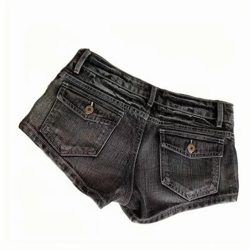 Washed Denim Shorts