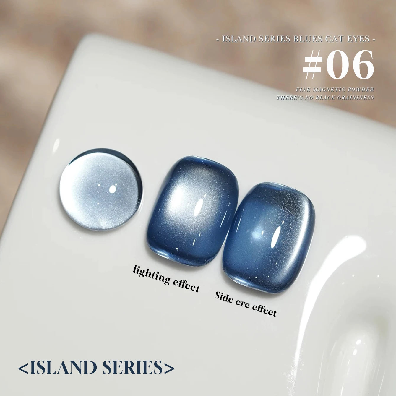 MIANEL 12ML Blue Ocean Cat Eye Gel Nail Polish Mint Mambo Whitenning Glass Beads Cat Magnetic Gel Blue Nails 1-21pcs