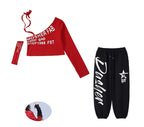 Off Shoulder Crop Top Jogger Pants Set