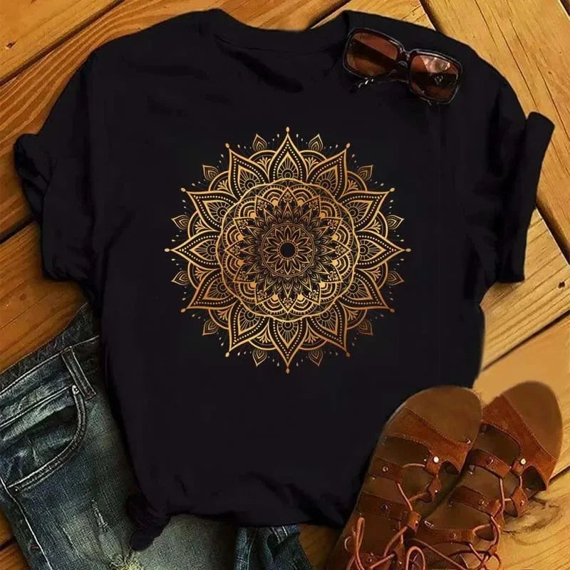 Mandala Floral Printed Tee