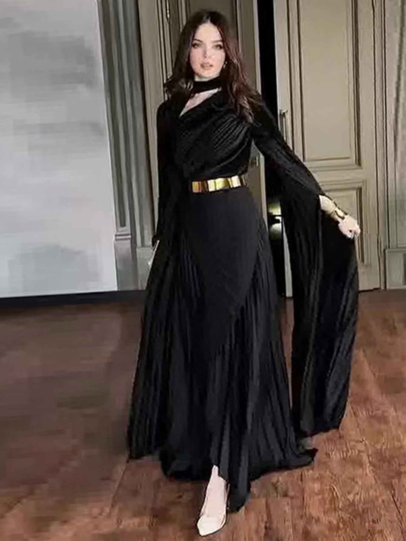 Eid Dubai Party Dress Muslim Abaya Women Party Irregular Folds Jalabiya Vestidos Largos Long Robe Ramadan Morocco Caftan Dubai
