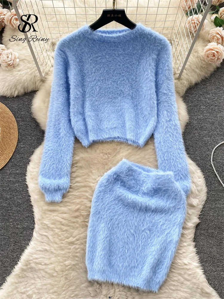 SINGREINY Sweet Fur Set
