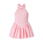 YENKYE Backless Halter Ball Gown Dress