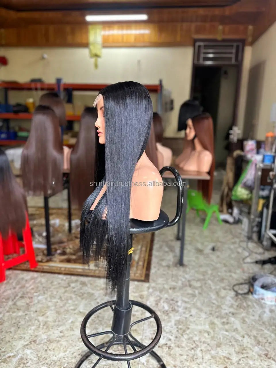 Bone Straight Raw Natural Hair Glueless Wig