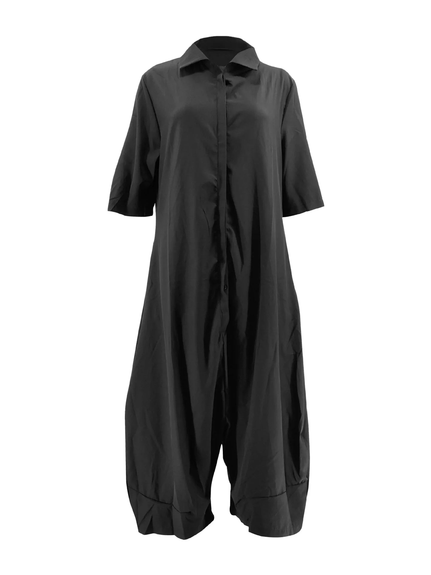 3/4 Sleeve Pocket  Harem Jumpsuit