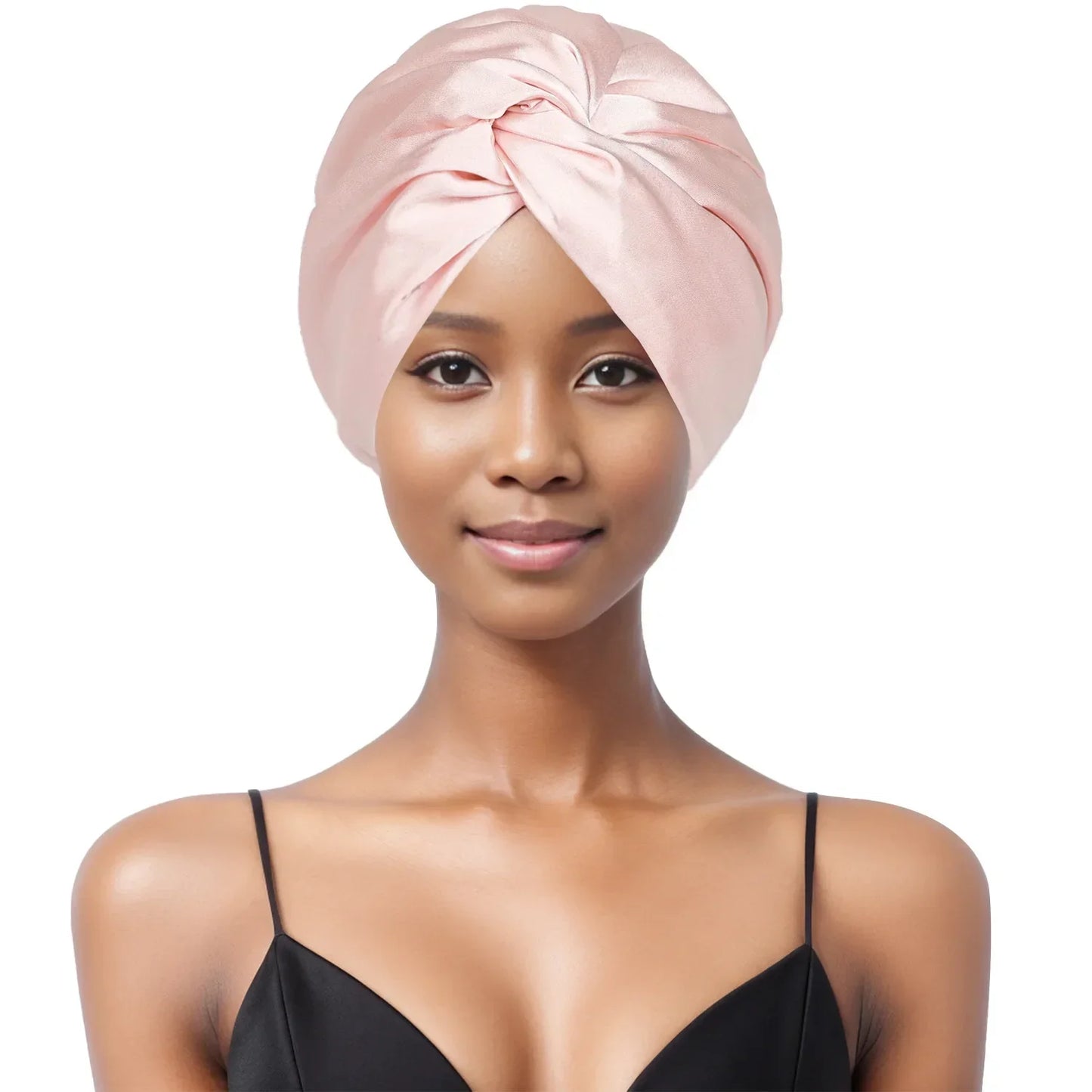 Double Layer Satin Turban Bonnet