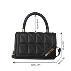 Plaid PU Leather Square Handbag