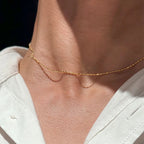 925 Sterling Silver Necklace With Simple Geometric Beads