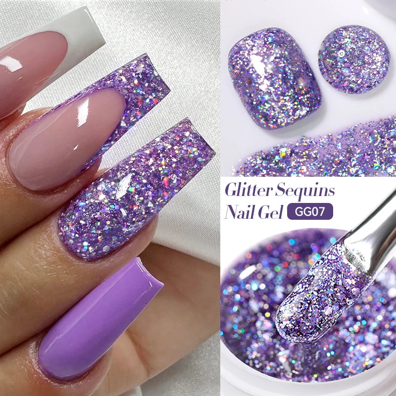 LILYCUTE 8ml Pink Dried Flower Gel Nail Polish Natural Flower Fairy Nail Art Gel Soak Off UV LED Painting Varnish For Nails DIY