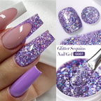 LILYCUTE 8ml Pink Dried Flower Gel Nail Polish Natural Flower Fairy Nail Art Gel Soak Off UV LED Painting Varnish For Nails DIY