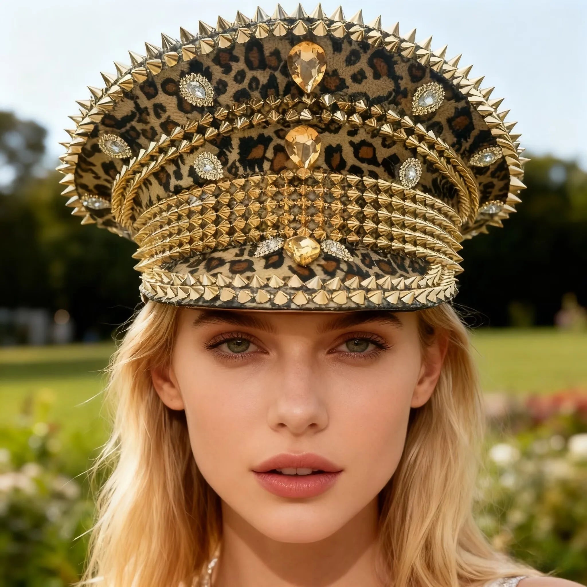 Steampunk Rhinestone Captain Hat