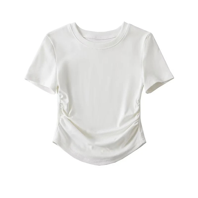 Crew Neck Short Sleeve Cotton Tee