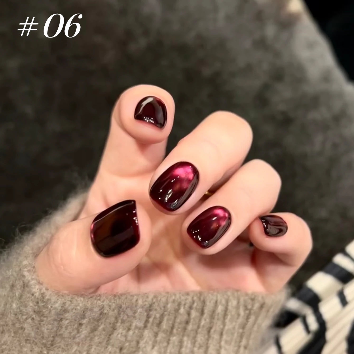 12ml 1-21pcs Brown Gold Cat Eye Gel Nail Polish