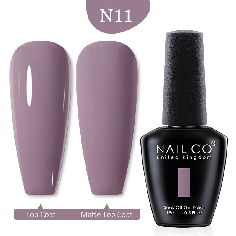 NAILCO 15ml Nail Gel Polish Winter Nude Colors Hybrid Gel Varnish Manicure UV Gel Nail Polish Primer Top Base Coat LED Nails Art