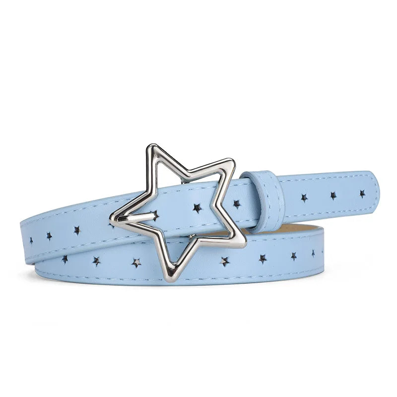 Kids Adjustable Metal Snap PU Leather Belt