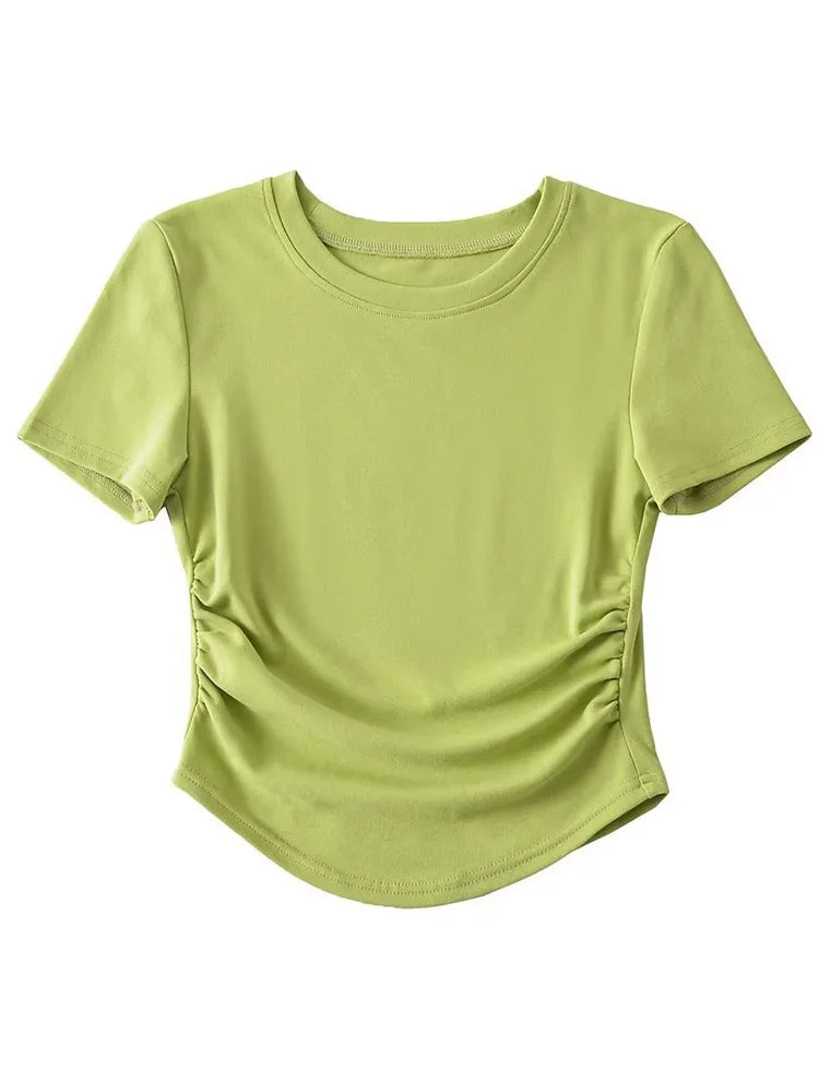 Crew Neck Short Sleeve Cotton Tee