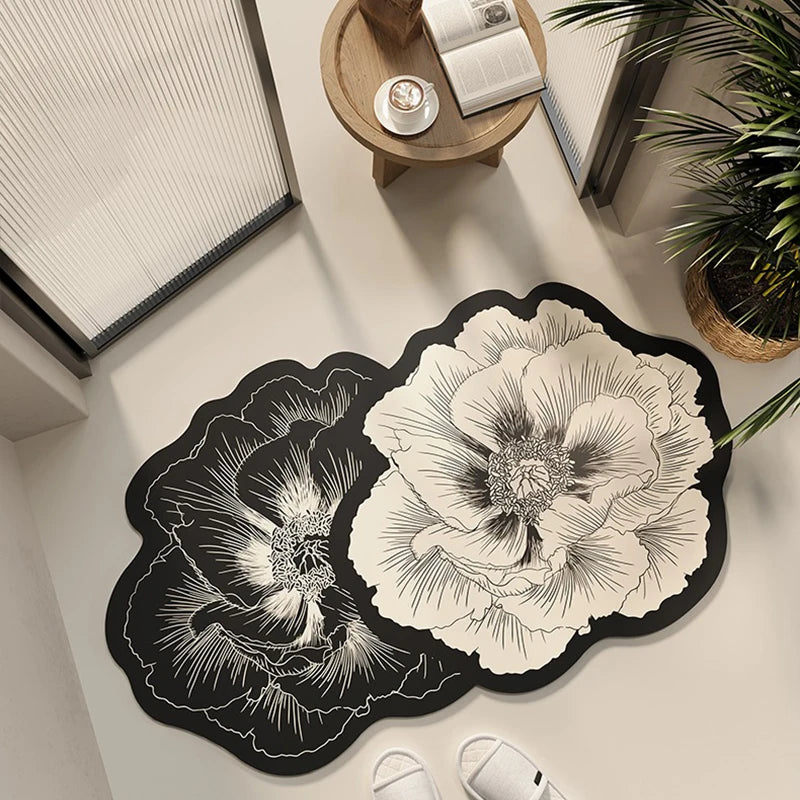 Flower Bathroom Floor Mat