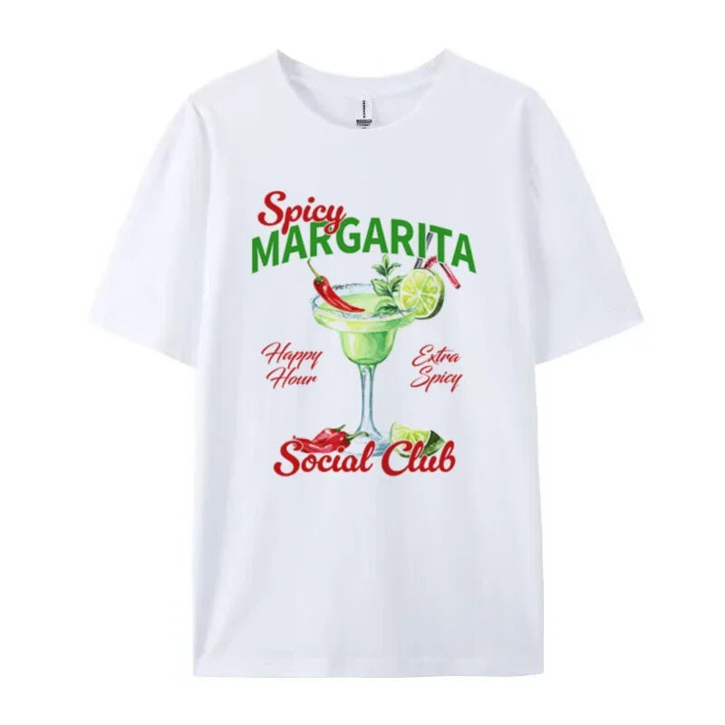 Spicy Margarita Retro Cocktail Graphic Tee
