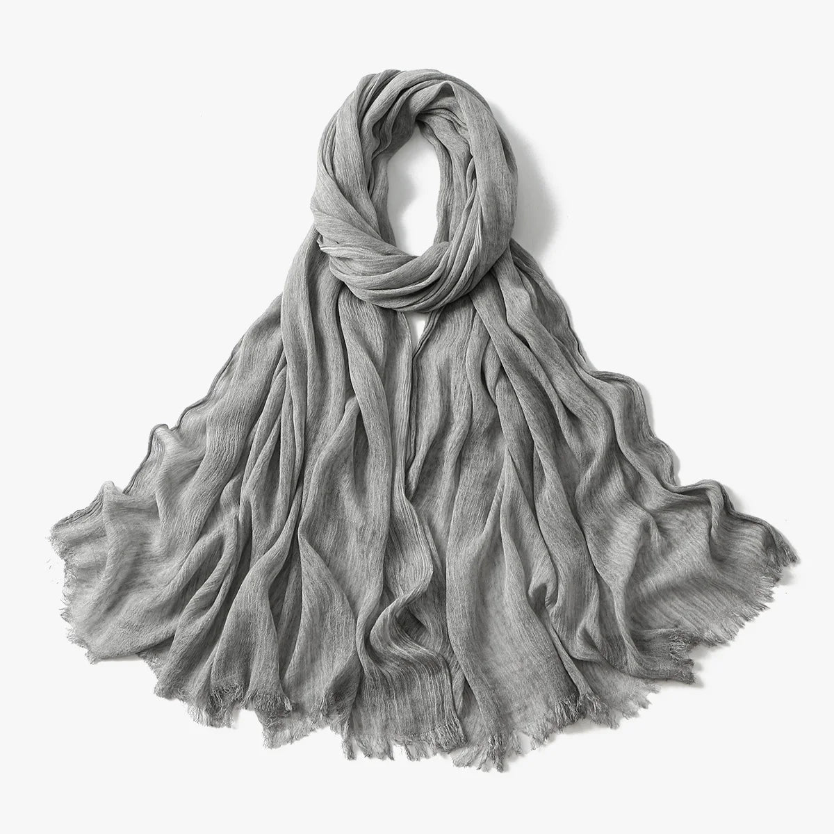 Fashion Muslim Woman Cotton Rayon Hijab Scarf Ramadan Wrinkle Headband Shawls Lady Long Wrap Islam Turban Headscarf 190*80cm