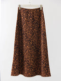 Leopard Print Suede Skirt
