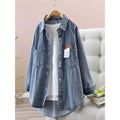 Loose Long Sleeve Casual Denim Shirt