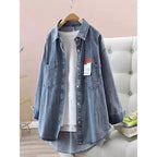 Loose Long Sleeve Casual Denim Shirt