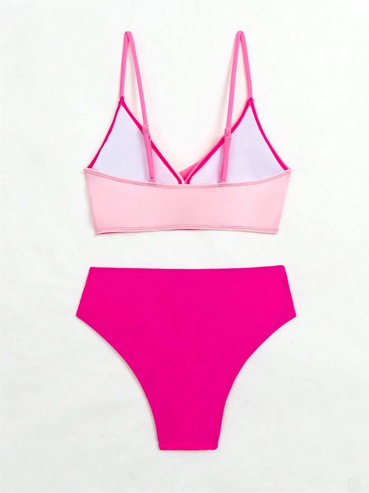 Contrast Push Up Cross Bikini