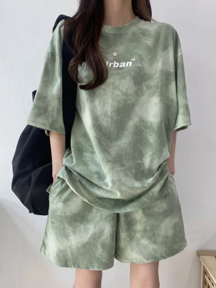 Tie Dye T-Shirt Shorts Set