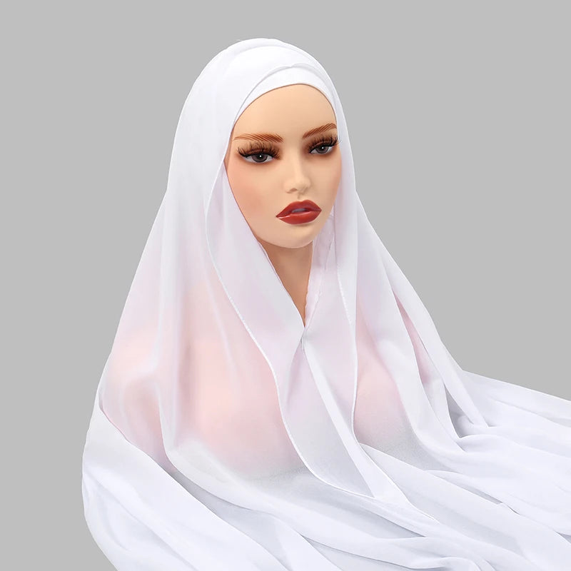 Chiffon Hijab with Bulit-In Magnets