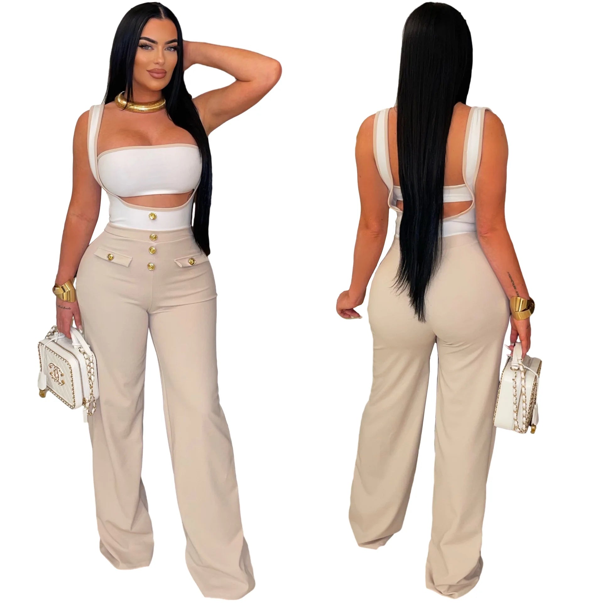 Sleeveless High Waist Jumpsuit