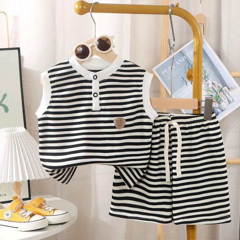Sleeveless Tee And Shorts Set